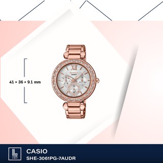 นาฬิกาข้อมือ casio sheen รุ่น SHE-3061PG-7AUDR