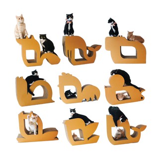 KAFBO 9LIFERS Cat Scratching Furniture Size L - Brown ที่ลับเล็บแมว ที่ฝนเล็บแมว ที่ข่วนเล็บแมว เฟอร์นิเจอร์แมวน่ารัก