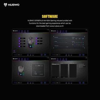 [กรุงเทพฯ ด่วน 4 ชั่วโมง] NUBWO Gaming Mouse เมาส์เกมมิ่ง เมาส์มาโคร มี 3 สีดำ / ขาว / ชมพู รุ่น NM-92M รับประกัน 1 ปี