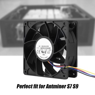 DC 12V 5.0A 7500RPM พัดลมระบายความร้อนเปลี่ยน 4 ขาเชื่อมต่อสำหรับ Antminer S7 S9