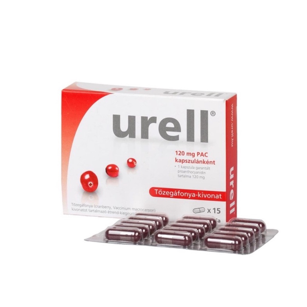 Urell Cranberry รักษาทางเดินปัสสาวะ กล่อง 15 เม็ด