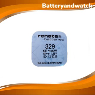 ถ่านกระดุม ถ่านนาฬิกา แพ็ค 1 เม็ด Renata 329 ,  SR731SW , 731 1.55V *ของเเท้รับประกัน Made in Swiss