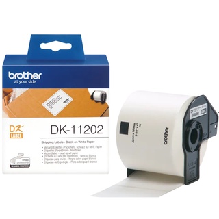 Brother DK-11202 ฉลากกระดาษขนาด 62 มม x 100 มม พื้นสีขาว อักษรสีดำ Shipping Label