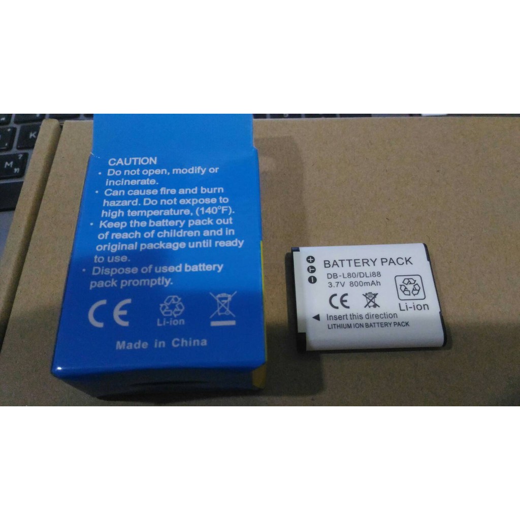 แบตกล้อง SANYO DB-L80 DLI88  700mAh for Xacti DMX-CG11, VPC-CG10, VPC-CG102, VPC-CG20,VPC-CS1, VPC-GH2, VPC-X1200