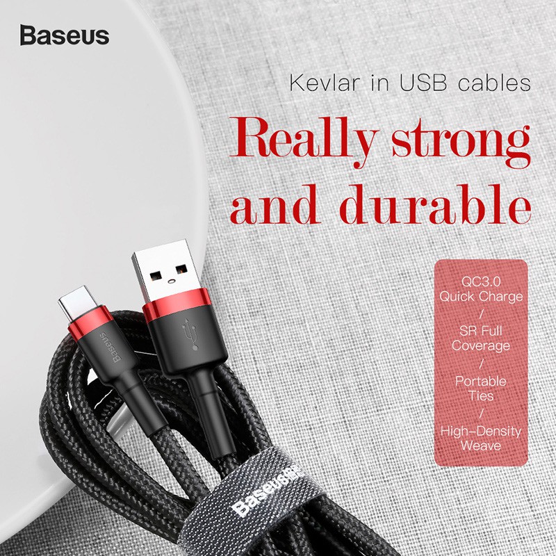 [(พร้อมส่ง)]Baseus USB Type C Cable USB 3.1 Type-C Phone Charger Cable ความยาว 50 CM