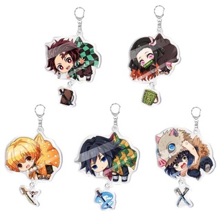 🔥 พร้อมส่ง 🔥 พวงกุญแจ ดาบพิฆาตอสูร แบบเกี่ยวหลัง อะคริลิก จี้การ์ตูน Demon Slayer