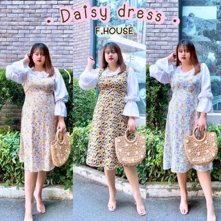 Daisy dress เดรสเป็นชุดติดกับเสื้อลายดอกเล็กน่ารักๆ