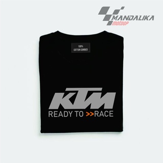 เสื้อยืดคอกลมเสื้อยืด ktm พร้อมแข่ง ทีมแข่ง mandalika gp series วงจร motogp lombokS-5XL