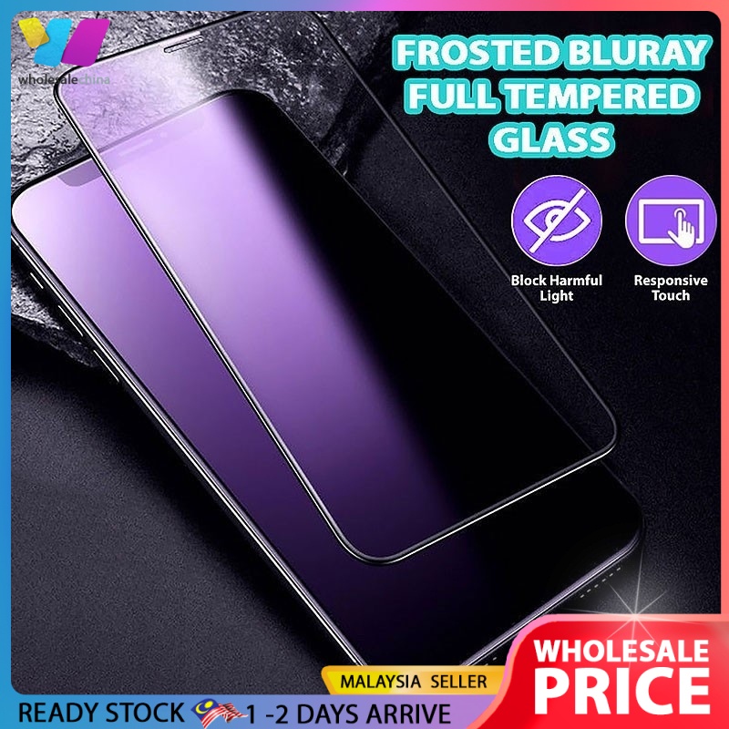 ฟิล์มกระจกนิรภัยกันรอยหน้าจอ เนื้อแมตต์ กันแสงสีฟ้า 9H สําหรับ V5 V7 V9 V11 V11i V15 Y71 Y81 Y83 Plu