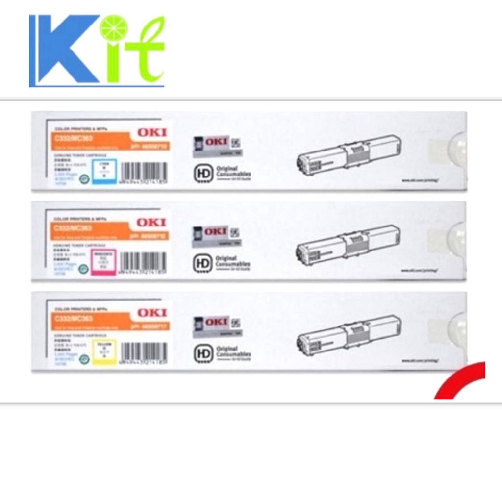 โล๊ะสต๊อก ราคาถูก!! OKI ตลับหมึกของแท้ สำหรับ C332, MC363 OKI-46508723 / OKI-46508722 / OKI-46508721
