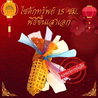 ธาลิส ไซดักทรัพย์ ประดับผ้าแพร5สี 15 ซม. ไซขึ้นเสาเอก ไซดักเงินทอง ไซดักโชคลาภ ไซมงคล ไซขึ้นบ้านใหม่ ((ไซน้อย))