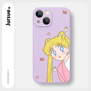 JURSUE เคสไอโฟน เคสซิลิโคนนุ่มขอบเหลี่ยมกันกระแทกการ์ตูนน่ารักตลก เคสโทรศัพท์ Compatible for iPhone 14 13 12 11 Pro Max SE 2020 X XR XS 8 7 6 6S Plus พลัส Y2345