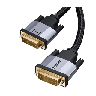 สาย DVI to DVI Baseus สายแปลง DVI เป็น DVI สายเคเบิลอะแดปเตอร์แบบสองทิศทาง คุณภาพของภาพมีความชัดเจน สายถักแข็งแรงทนทาน