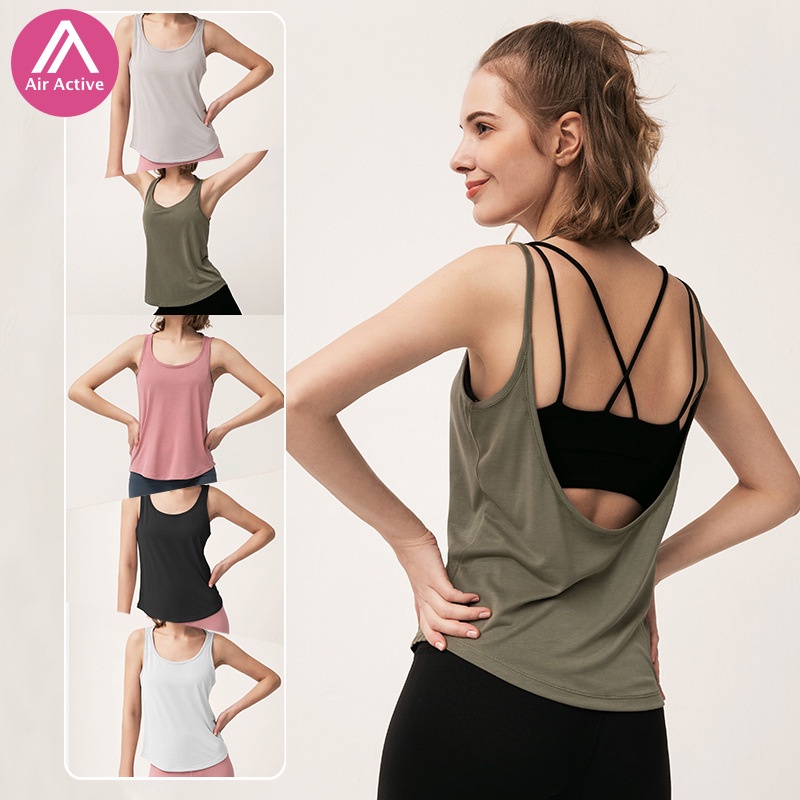 Air Active  เสื้อครอปท็อปแขนสั้นลําลอง แบบแห้งเร็ว สําหรับเล่นโยคะ DS67 YXH