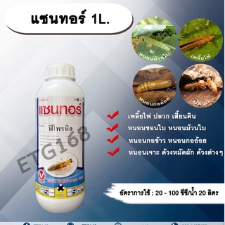 แซนทอร์ 1L. ฟิโพรนิล สารกำจัดแมลง เพลี้ยไฟ ปลวก หนอนชอนใบ หนอนม้วนใบ หนอนกอข้าว หนอนกออ้อย หนอนเจาะ ด้วงหมัดผัก