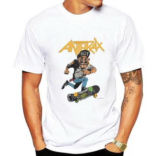 เสื้อยืดผ้าฝ้ายพิมพ์ลายขายดี เสื้อยืด วินเทจ Anthrax (1)