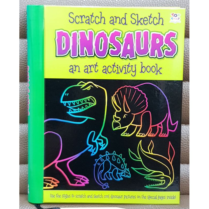 Scratch and sketch Dinosaurs English book