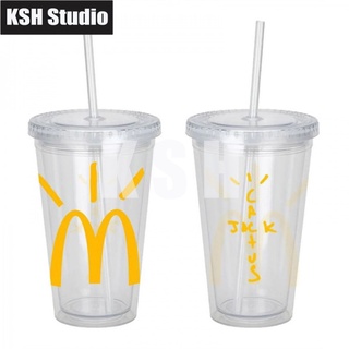 McDonalds water cup human made Coca-Cola TravisScott straw double-layer limited cold drink cup