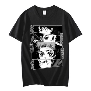 T-shirt  เสื้อยืด พิมพ์ลายอนิเมะ Bleach Ichigo Kurosaki My Hero Academia Demon Slayer Jujutsu Kaisen Itadori Yuji สําหรั