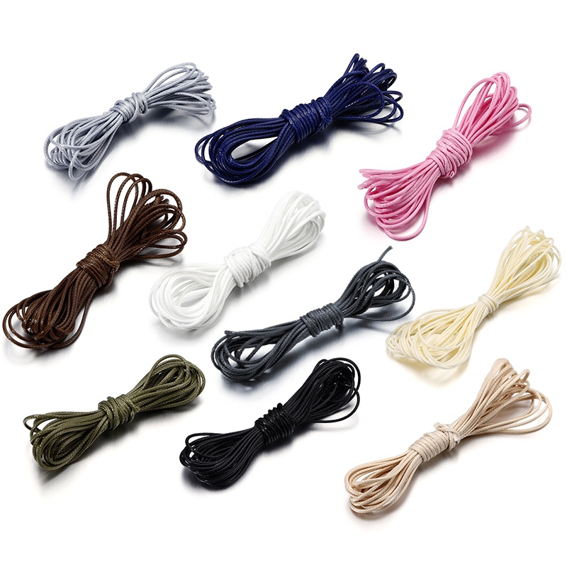 YongForYou เชือกเทียนเกาหลี เชือกผ้าฝ้ายถัก 0.5 0.8 1.0 1.5 2.0 มม. ยาว 10 ม./ถุง สําหรับทําเครื่องป