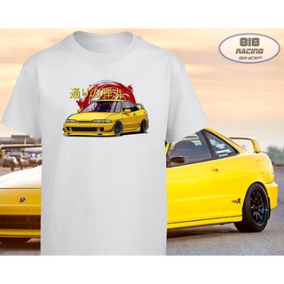 เสื้อยืดผ้าฝ้าย สตรีทแฟชั่น เสื้อยืด Racing Sport Cars [สีขาว] [HONDA] [SET 2]คอกลม