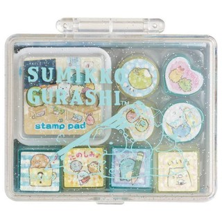 ตรายาง stamp set Sumikkogurashi blue