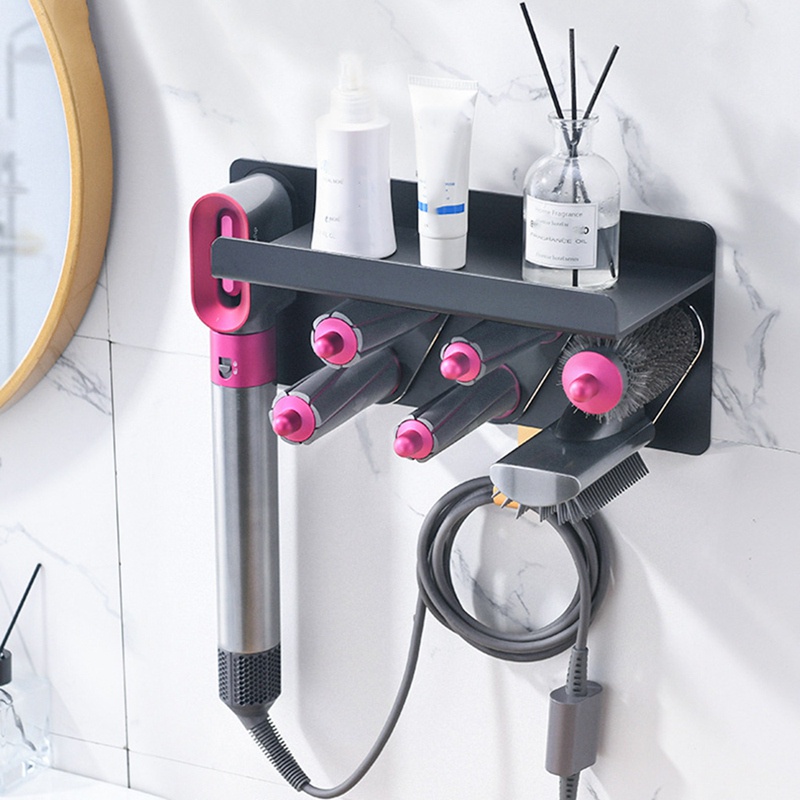 Suitable For Dyson Curling Iron Storage Rack Free Punch Dyson Hair