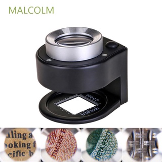 Malcolm แว่นขยาย Loupe เลนส์กระจก 30X พร้อมไฟ Led Uv หลากสีสําหรับส่องเครื่องประดับ