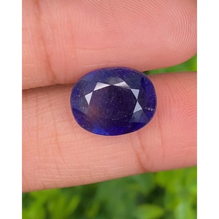 ไพลิน (Blue Sapphire) 9.86 กะรัต (Cts.) พลอยแท้ อัญมณีมงคลประจําวันเกิด