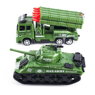 ProudNada Toys ของเล่นเด็กรถทหาร รถมิดไซด์ รถถัง MILITARY vehicles ARMY NO.K188-6A