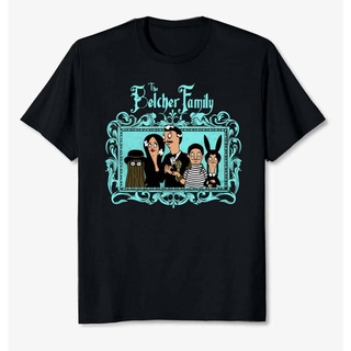 เสื้อยืด พิมพ์ลายการ์ตูน The Belcher Family Bobs Burgers Bob Addams Family Gothic สไตล์วินเทจ โอเวอร์ไซซ์ สําหรับผู้ชาย