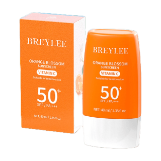 BREYLEE Vit C Whitening Sunscreen SPF50+ PA+++ 40ml ครีมกันแดดวิตามินซี กันแดด ไวท์เทนนิ่ง เหมาะสําหรับทุกสภาพผิว