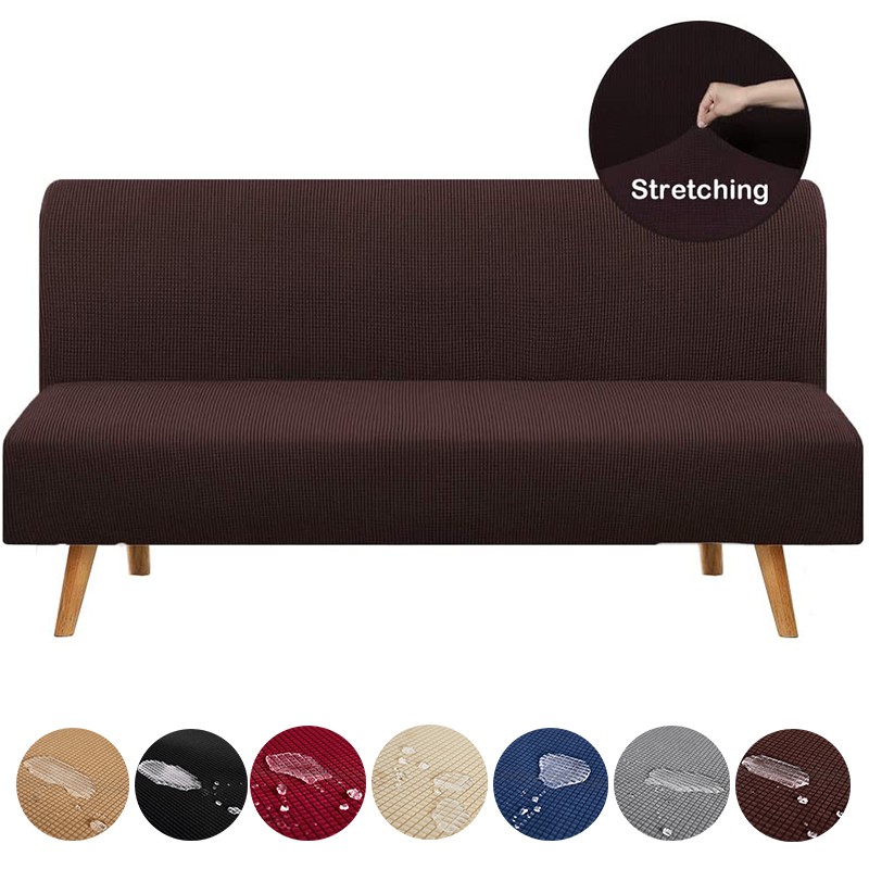 ผ้าคลุมโซฟา กันน้ำ100% ป้องกันไร กันลื่น ผ้าคลุมโซฟาเบด Jacquard ขนาด150-190ซม เหมาะสำหรับโซฟาไม่มีที่วางแขน