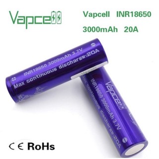 Vapcell INR18650 3.7V สีม่วง เช็คโค๊ดได้ของแท้