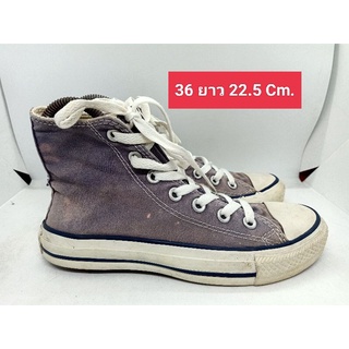 Converse 36 ยาว 22.5 Cm.รองเท้ามือสอง  ผ้าใบ แฟชั่น วินเทจ สายเซอร์