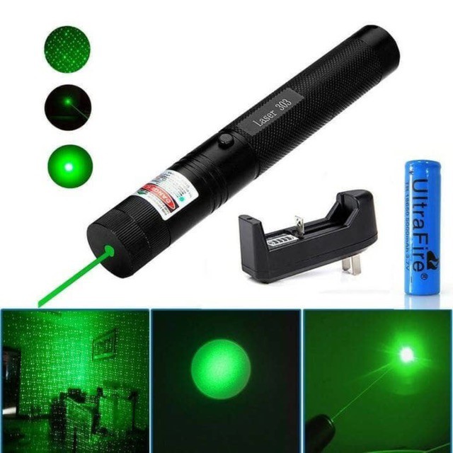 Leser Green Pointer พร้อมตัวชี้เลเซอร์แบตเตอรี่แบบชาร์จไฟได้หัว Lazer Starry