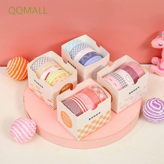 QQMALL Scrapbooking Decoration Masking Tape School Supplies Decorative Tape Tape Set Office Supply Handbook Tape 5Rolls/box Students Stationery Solid Color Scrapbooking Adhesive Tape