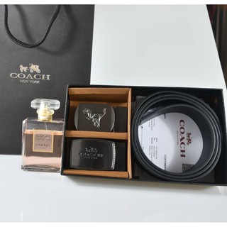 Set เข็มขัด COACH BELT VALUE PACK BOX SET มาพร้อมกล่องเเละถุงกระดาษแบรนด์ Gift Box Set สุดคุ้ม