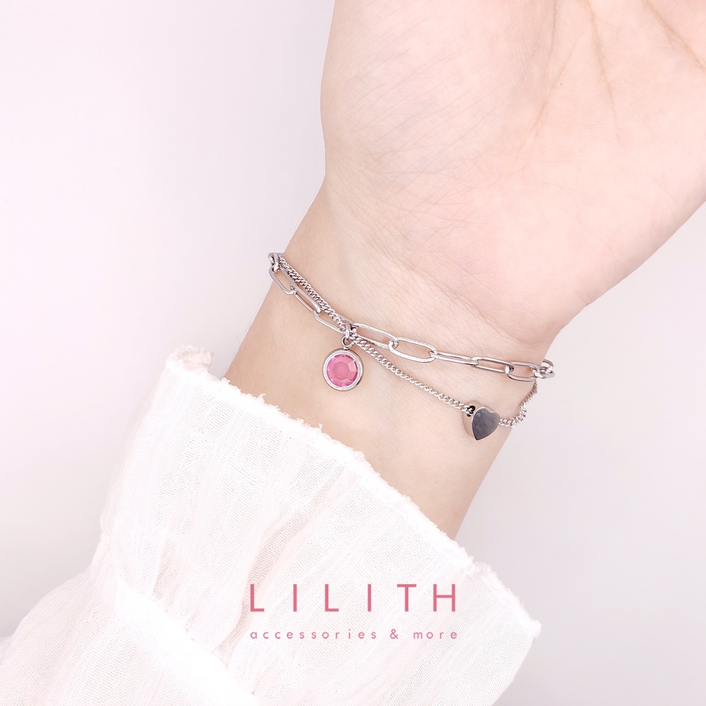 Lilith - 2Layer Bracelet สร้อยข้อมือ จี้ดาว จี้หัวใจ