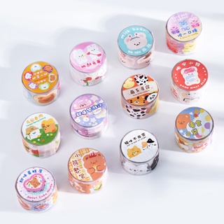 Lovely Cartoon Animal Serie Coated Paper Tape Sticker Student Diary Deco DIY Masking Tape Sticker