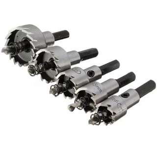 ดอกสว่าน โฮลซอเจาะเหล็ก อลูมิเนียม HSS 5 ชิ้น ขนาด 16-30 mm