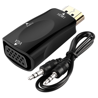 HDMI เป็น VGA พร้อมสายแปลงอะแดปเตอร์ Audio 1080P