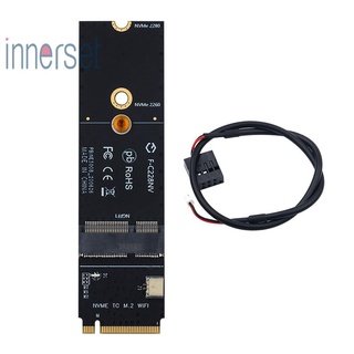 [Innerset] อะแดปเตอร์การ์ดอินเตอร์เน็ตไร้สาย M.2 M Key To Ngff A+E Key Slot Pcie Wifi สําหรับ Ax200 9260Ac