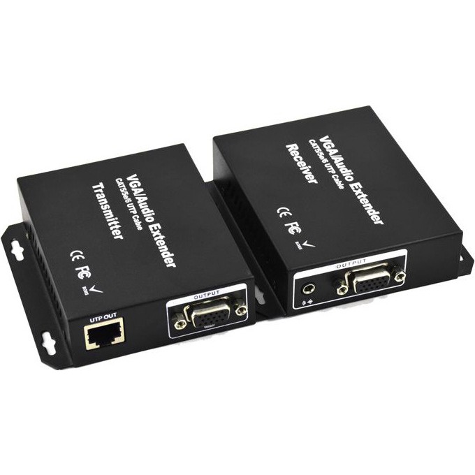 300m VGA Audio Extender VGA เป็น Single RJ45 LAN Network Cat 5/6 อะแดปเตอร์แปลง