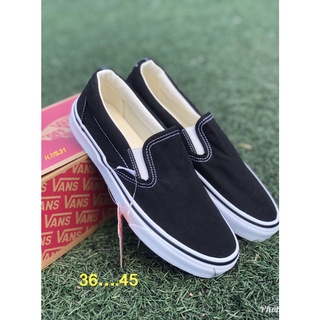 vans รองเท้าผ้าใบแบบสวม slip on พร้อมกล่อง