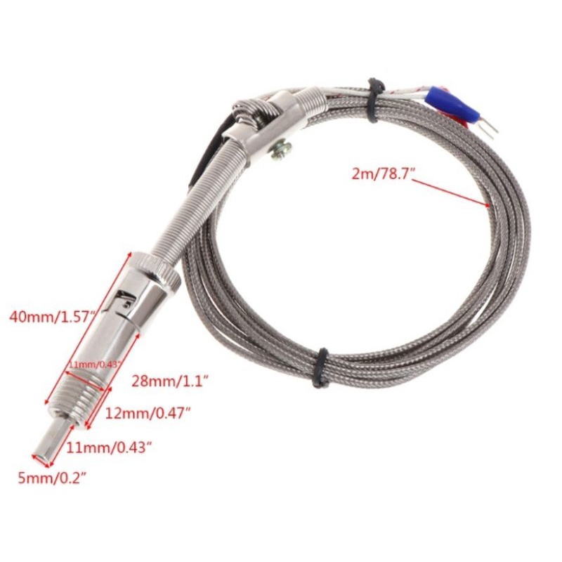 เซนเซอร์อุณหภูมิ K Type Thermocouple พร้อมสายเคเบิ้ล