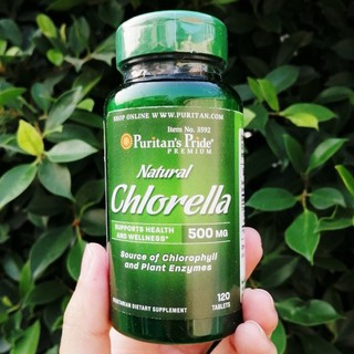 สาหร่ายคลอเรลล่า Natural Chlorella 500 mg 120 Tablets (Puritans Pride®) Supports Health And Wellness ซุปเปอร์ฟูู๊ด