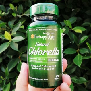 สาหร่ายคลอเรลล่า Natural Chlorella 500 mg 120 Tablets (Puritans Pride®) Supports Health And Wellness ซุปเปอร์ฟูู๊ด