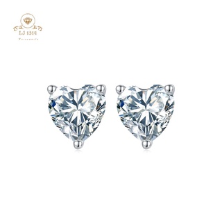 Moissanite เพชรโมอีส ต่างหู 0.5ct*2 ต่างหูเพชรแบบหัวใจ ต่างหูเพชรหยดน้ำ 5*5mm