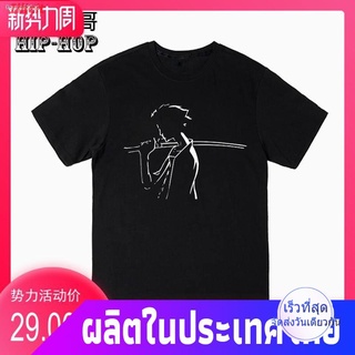 เสื้อยืดกีฬา จากประเทศไทยChaos Samurai Unreal แขนสั้นเสื้อยืดอะนิเมะการ์ตูน Gintama Sakata Gintoki อุปกรณ์ต่อพ่วแฟชั่นpo